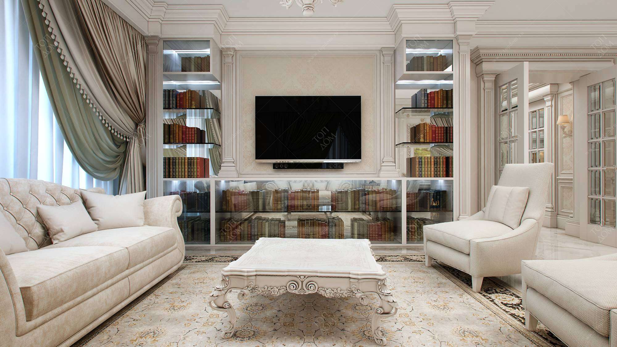 Современная мебель в загородном доме