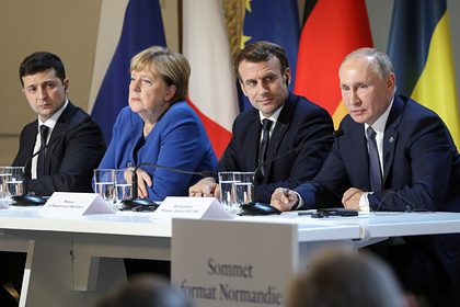 Путин обсудил с Макроном и Меркель «нормандский формат»