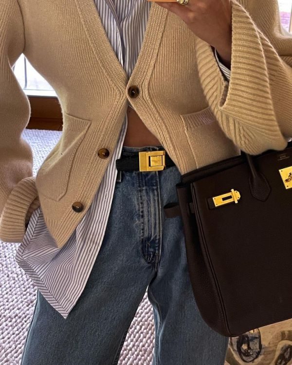 Стильна Ельза Госк пропонує носити теплою весною кардиган і широкі джини (ФОТО)