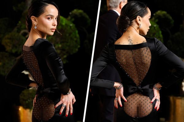 Зоя Кравитц показала голые ягодицы на Оскарской вечеринке (фото)