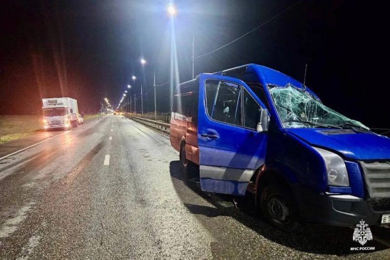 В Калмыкии столкнулись пассажирский микроавтобус и грузовое авто, есть жертвы и погибшие